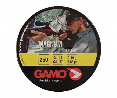 Пули Gamo Magnum 4,5 мм, 0,49 грамм (250 шт.)