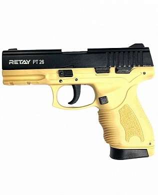 Охолощенный Пистолет Retay PT26 Full-Auto (Taurus) 9mm P.A.K Yellow (Желтый)
