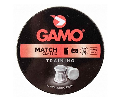 Пули пневматические GAMO MATCH 4,5мм, 0,49г (500шт) 