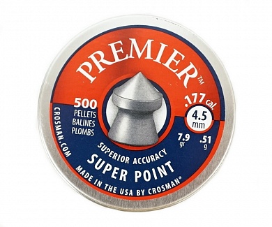 Пуля пневматическая "Crosman Premier Super Point", 4,5 мм., 0,51 гр. (500 шт.)