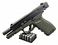 Охолощенный пистолет Glock 17 CO Олива (Курс-С Глок К17, 10 ТК)