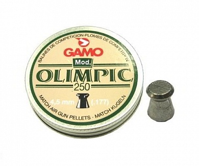 Пули Gamo Olimpic 4,5 мм, 0,49 грамм (250 шт.)