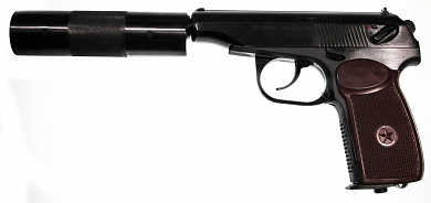 Пневматический пистолет МР 654К-22 с фальшглушителем (ПМ, Макарова)